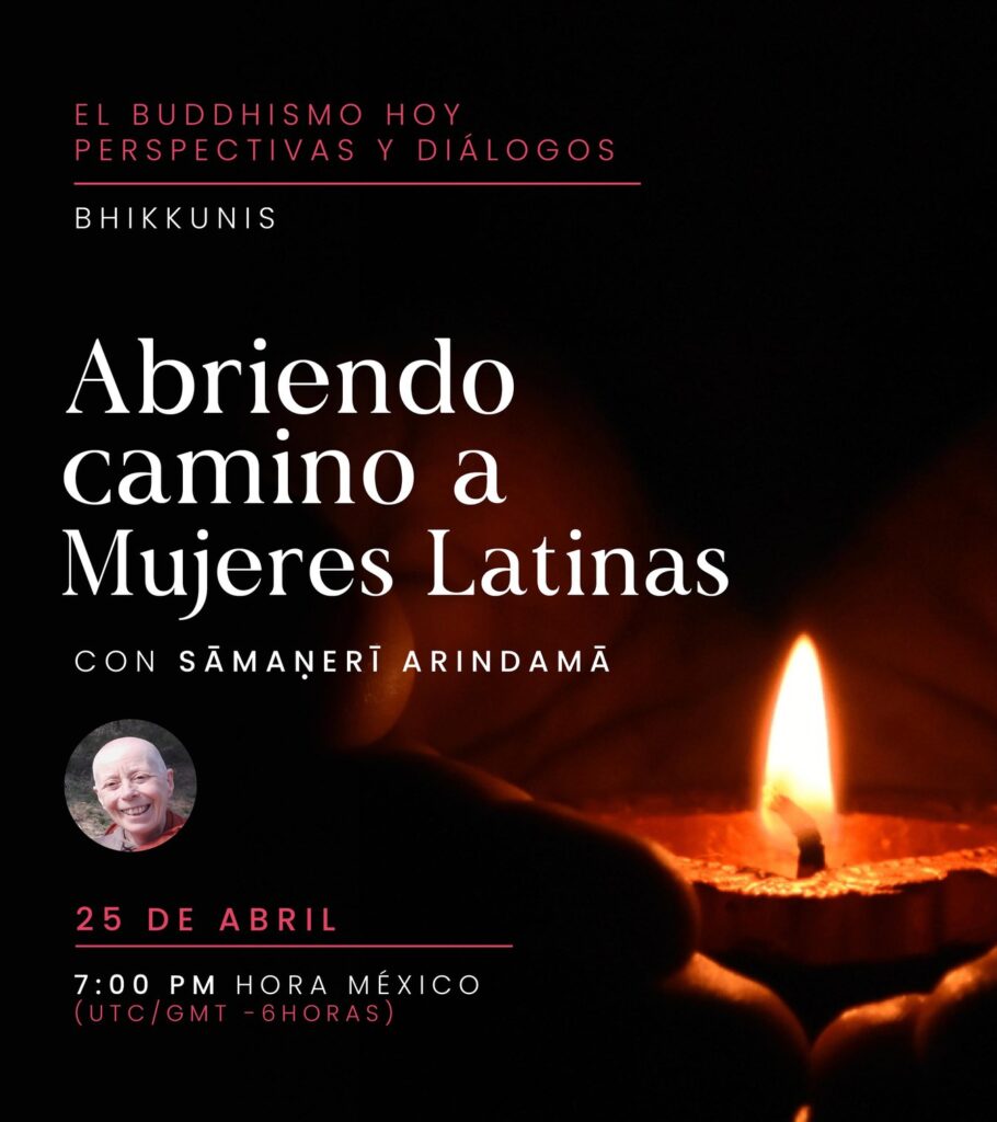 Cartel: Abriendo camino a mujeres latinas: bhikkhunīs