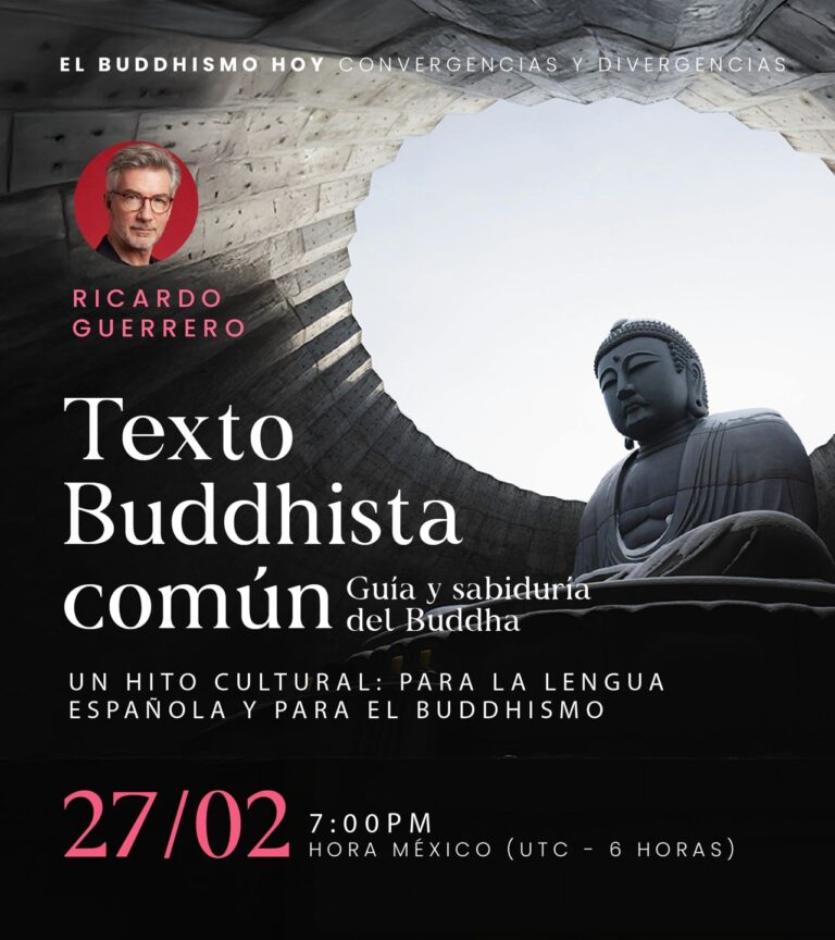 Cartel: Texto Buddhista Común: guía y sabiduría del Buddha