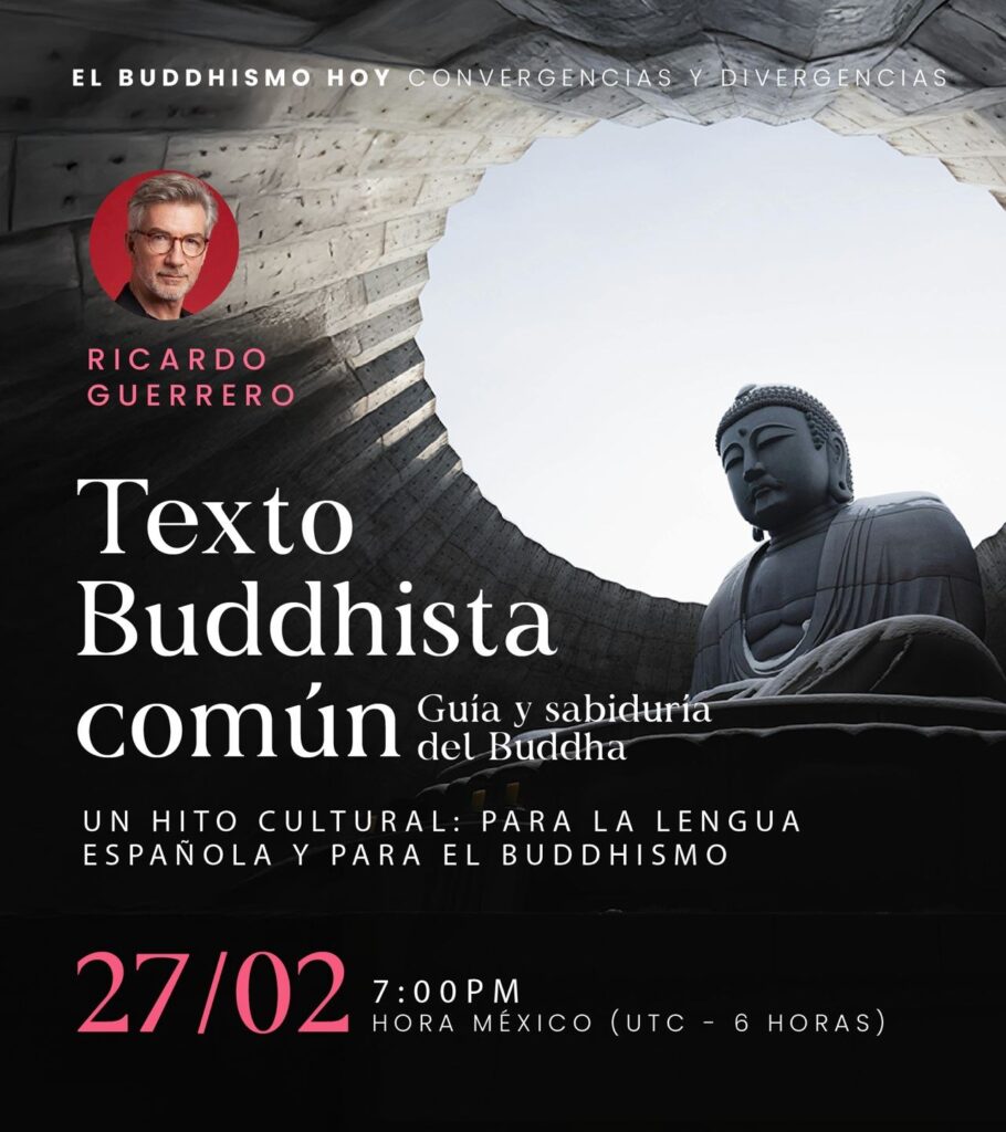 Cartel: Texto Buddhista Común: guía y sabiduría del Buddha